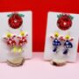 Festive Painted Angel Earrings With Stand, thumbnail 3 of 11