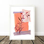 Leaf Silhouette Abstract Art Print, thumbnail 4 of 7