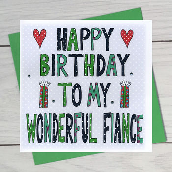 Personalised Fiance Birthday Book Card, 2 of 8