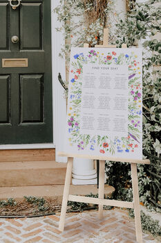 Personalised Wildflower Seating Chart, 2 of 2