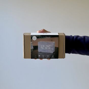 Brick Marble Click Clock White LED, 5 of 5