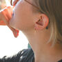 Minimalist Spike Hoop Earrings Everyday Jewellery S925, thumbnail 2 of 10