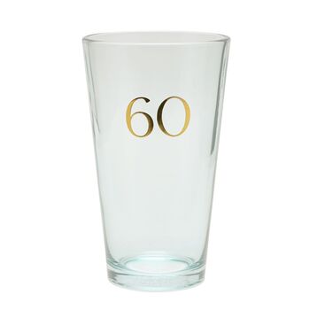 60th Birthday Keepsake Pint Beer Glass Gift, 2 of 4