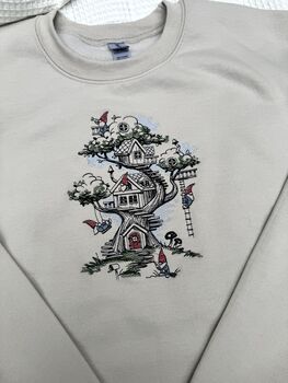 Cottagecore Garden Gnome Embroidered Sweatshirt, 3 of 6