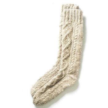 Cosy Aran Knitted Socks, 4 of 12