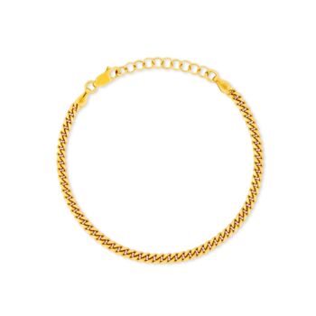 Gold Plated Miami Cuban Bracelet Chain For Men, 3 of 6
