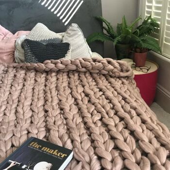 Chunky Blanket Arm Knitting Kit, 6 of 10