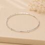 Sterling Silver White Opal Bangle, thumbnail 3 of 11