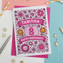 Personalised Flower Birthday Card Any Age, thumbnail 1 of 4