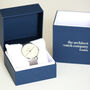 Men`s Personalised Watch With Silver Mesh Strap, thumbnail 5 of 5