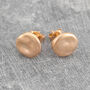 Organic Round Stud Gold Plated Silver Earrings, thumbnail 3 of 8