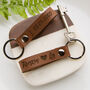 Personalised Vegan Leather Name And Heart Keyring, thumbnail 1 of 5
