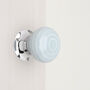 White Striped On Grey Mortice Door Knobs Set, thumbnail 4 of 5
