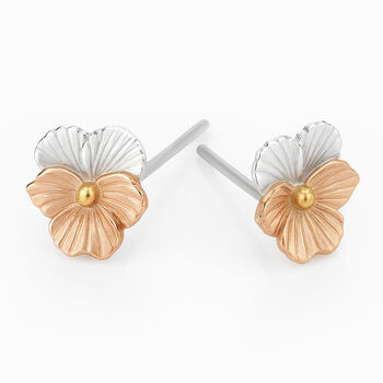 Sterling Silver Violet Stud Earrings – 7mm, 4 of 6