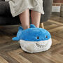 Microwavable Shark Foot Warmer Cozy Heated Slippers For Kids And Adults, thumbnail 1 of 3