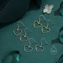 Heart Dangle Drop Hook Earrings In Sterling Silver, thumbnail 1 of 12