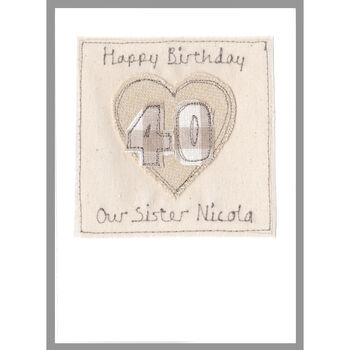 Personalised Heart Birthday Card For Her Any Age, 3 of 12