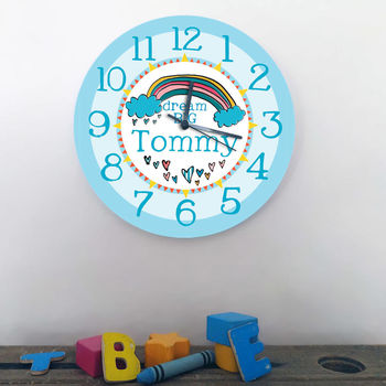 Personalised Wall Clock For New Baby, 4 of 7
