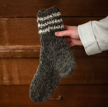 Lucky Dip Handmade Warm Wool Socks, 4 of 5