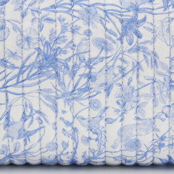 Bunny Blues Small Quilted Makeup Bag, 6 of 7