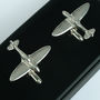 Spitfire Cufflinks, English Pewter Gifts For Men, thumbnail 2 of 7