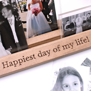 Personalised Wedding Or Anniversary Wooden Photo Frame, 4 of 6