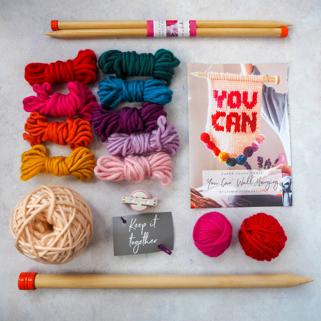 'You Can' Wall Hanging Knitting Kit By Lauren Aston Designs