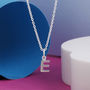 Sterling Silver Personalised Initial Charm Necklace, thumbnail 4 of 10