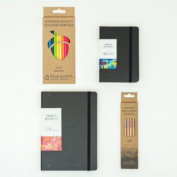 Artist Travel Journal And Pencil Gift Set, 5 of 5