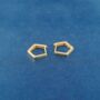 Gold Geometric Hoops, thumbnail 3 of 7