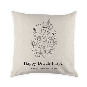 Personalised Diwali Ganesh Cushion Cover, 3 of 3
