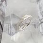 Personalised Scratched Detail Ladies Silver Ring, thumbnail 2 of 9