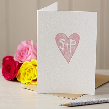 Personalised Hand Painted Heart Card, 2 of 12