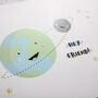 Hey Friend! Planet Earth Happy Mail Postcard, thumbnail 2 of 5