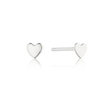 Silver Or Gold Tiny Heart Stud Earrings, 2 of 4