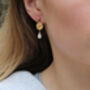 Gold Vermeil Coin And Pearl Earrings, thumbnail 2 of 4