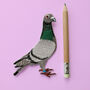 Embroidered Iron On Pigeon Patch, thumbnail 1 of 7