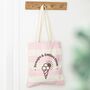 Pink Scoops Smiles Club Polycotton Tote Bag, thumbnail 1 of 2