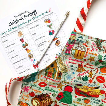 Christmas Children's Apron And Quiz Gift Set, 2 of 7