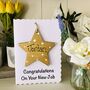 Personalised New Job Congratuations Gold Star Card, thumbnail 1 of 3