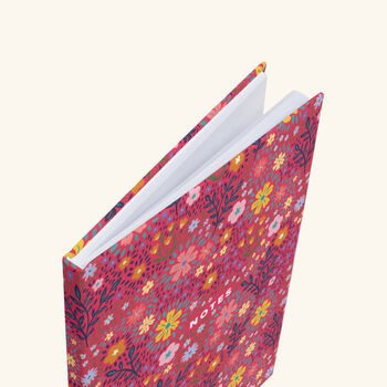 Floral Dark Pink Hardback A5 Notebook, 4 of 11