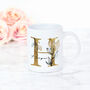 Personalised Name And Gold Initial Coffee Mug, thumbnail 2 of 8