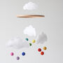 White Cloud And Rainbow Baby Mobile, thumbnail 3 of 4