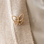 Butterfly Gold Or Silver Colour Modesty Pin, thumbnail 2 of 10