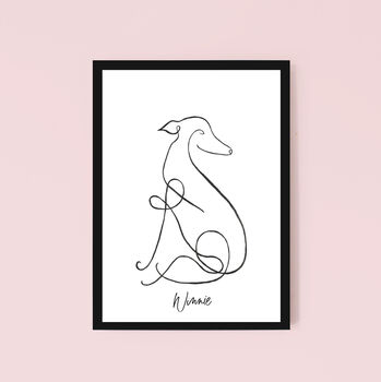 Whippet Personalised Wall Art, 2 of 10