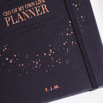 Personalised Undated Weekly Planner • Black, 4 of 11