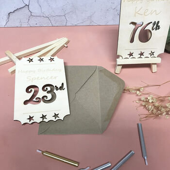 Personalised Wooden Birthday Cards, 11 of 11