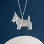 Sterling Silver Scottie Dog Necklace, thumbnail 4 of 11