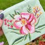 Floral Embroidered Velvet Purse, thumbnail 3 of 4