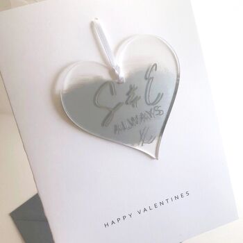 Personalised Monogram Acrylic Valentines Card, 4 of 6